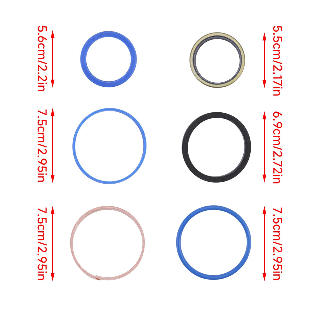 Slakerbe 9PCS 991/00156 Steering Cylinder Seal Kit for JCB 214 215 217 3CX