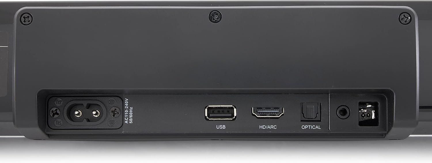 2.1 Channel Sound Bar for TV with Built in Subwoofer, 36 Inch Surround System, HDMI, ARC, and Bluetooth, Black