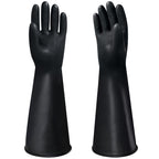 18" Chemical Resistant Gloves, Black Heavy Duty Rubber Gloves