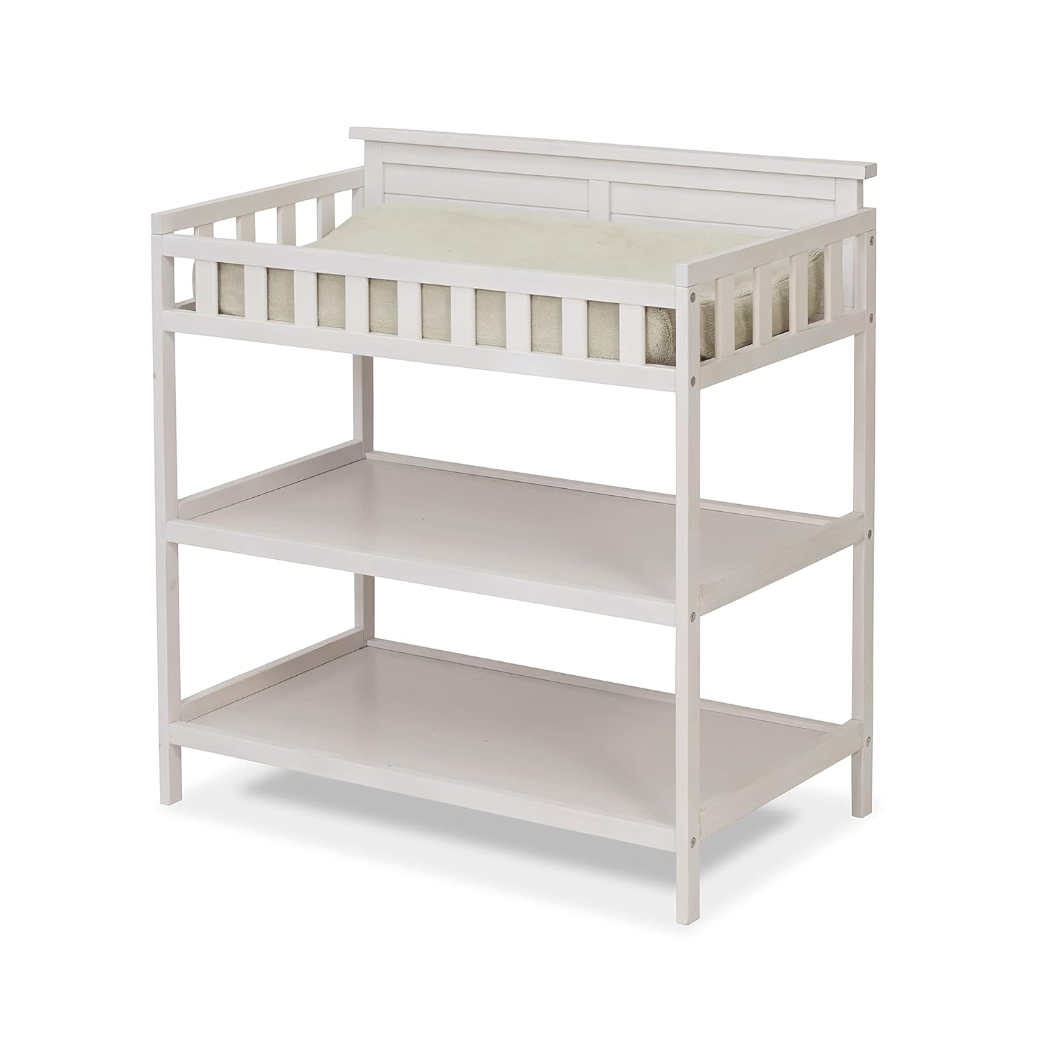 Furniture Farmhouse 3-Piece Nursery Set with 4-in-1 Convertible Crib, 4-Drawer Dresser, and Changing Table with