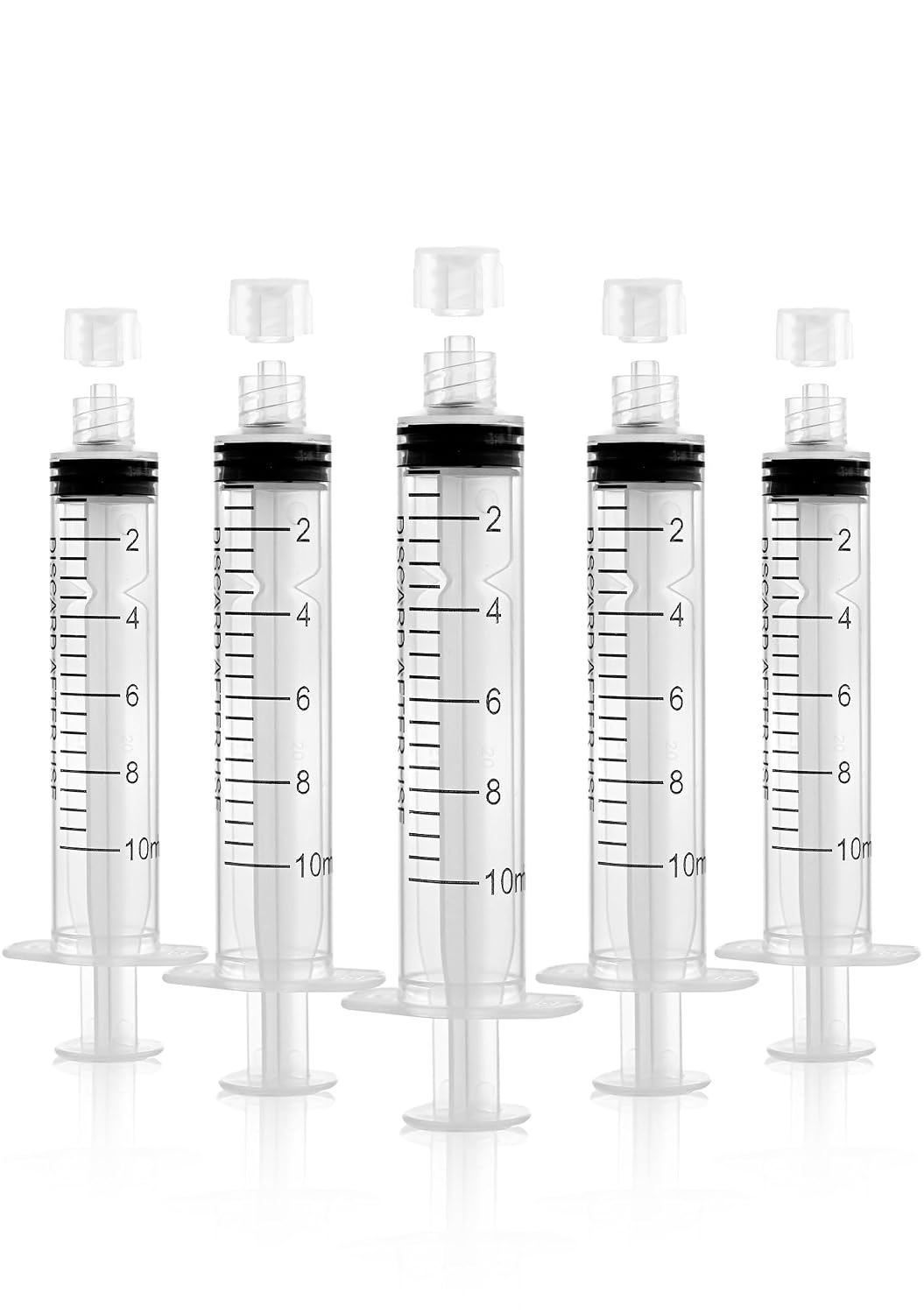 Luer Lock Syringe 10ml - Sterile Disposable Syringes 10 Pack | Without Needles Individual Sealed Packaging