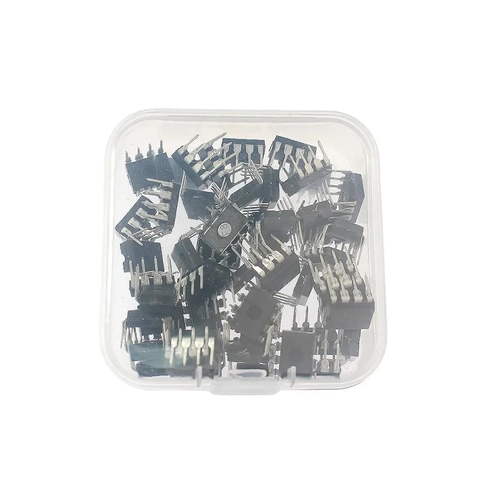 NE555P Single Precision Timer IC, NE555, 50 Pieces, with Storage Box