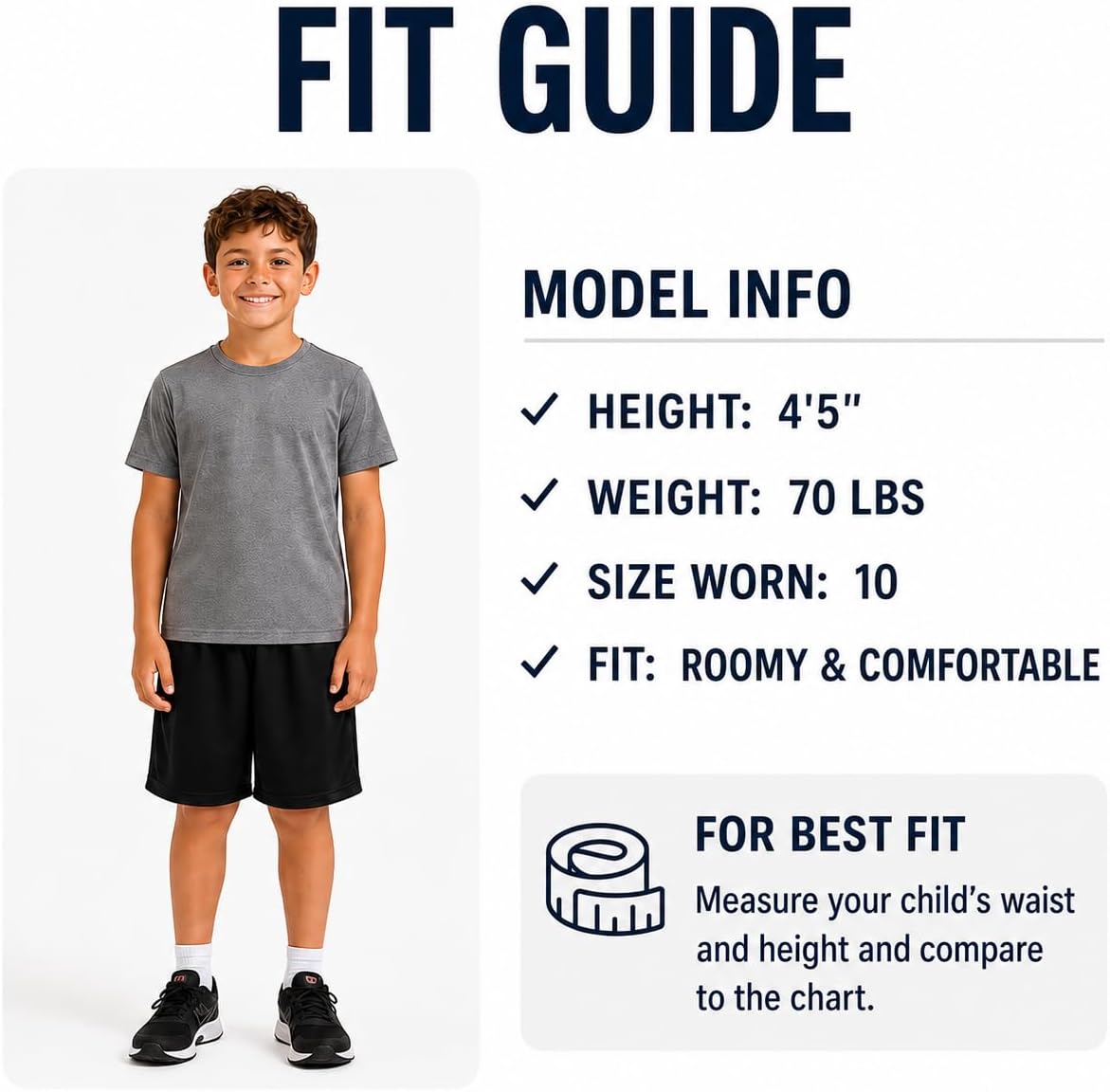 Boys Basketball Shorts 3 Pack Performance Active Mesh Shorts | Breathable Quick-Dry Feel, Elastic Waist with Pockets