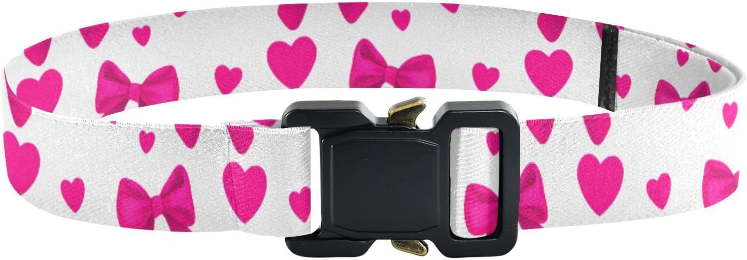Bow Tie Adjustable Kids Elastic Belts, Girls Boys Stretch Waist Belt with Aluminum Alloy Buckle