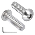 VGBUY 30Pcs 5/16-18 x 3/4" Button Head Socket Cap Bolts Screws, 304 Stainless Steel 18-8, Allen Hex Drive, Bright Finish, Fully Threaded, Hex Spanner Included