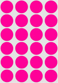3/4 Inch Dot Stickers, Fluorescent Pink, 1008/Pack