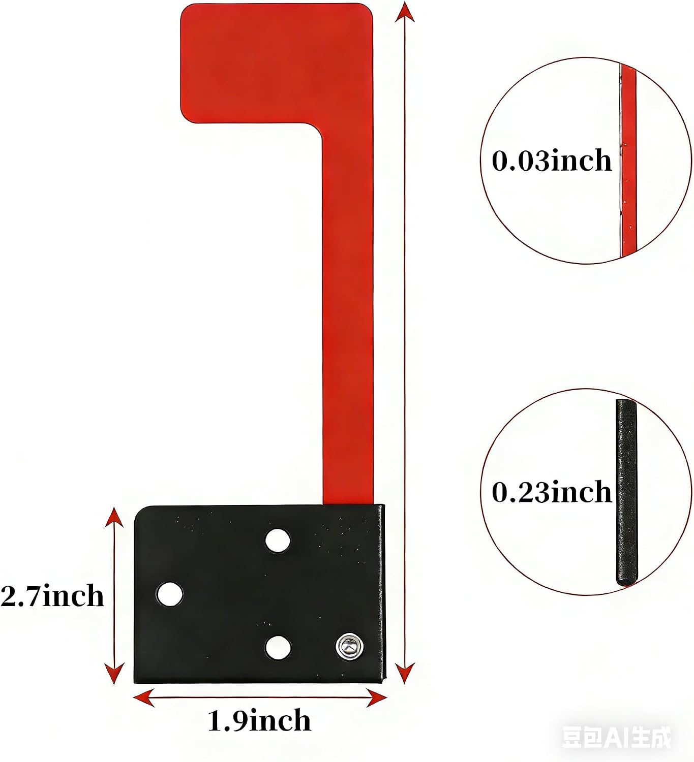 Mailbox Flag Replacement, Red Flag for Wall-Mount and Post-Mount Mailboxes, Durable and Easy Installation