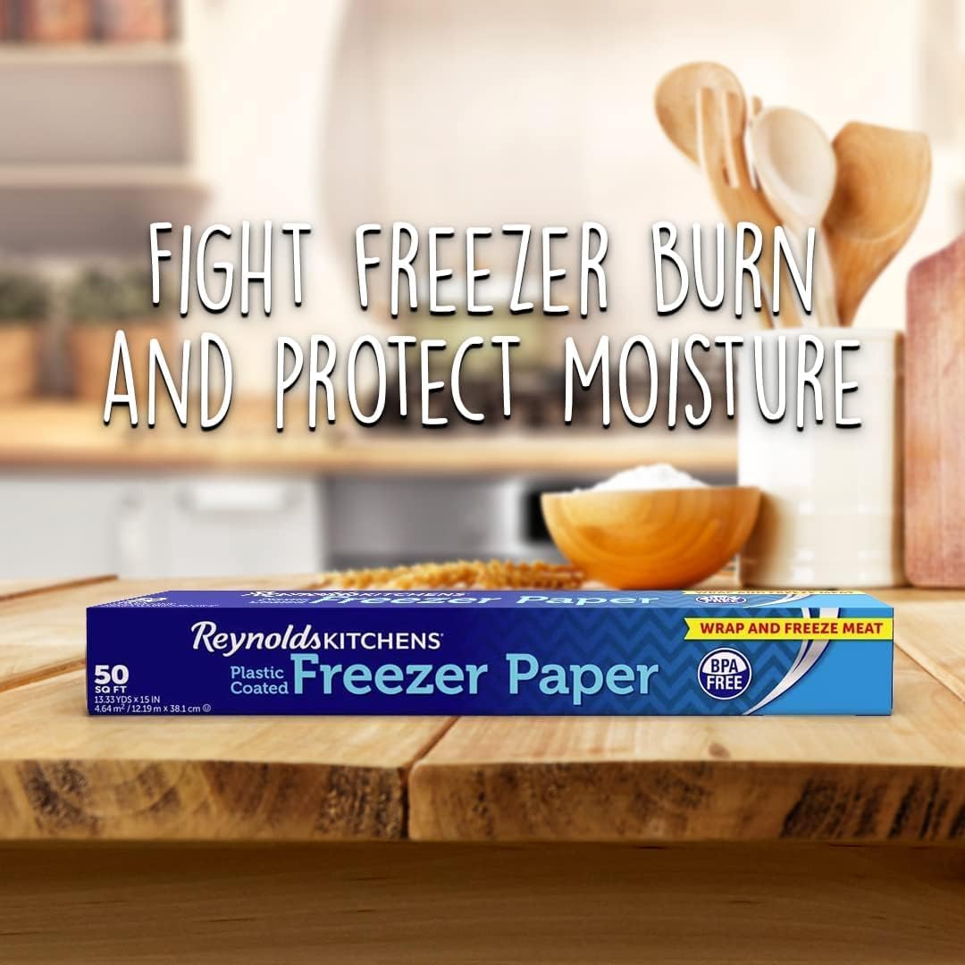 Kitchens Plastic Coated Freezer Paper | Fight Freezer Burn with Reynolds Freezer Paper | Perfect for Arts & Crafts &