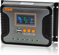 30A 12V/24V/36V/48V PWM Solar Charge Controller w/ LCD Display USB Port for AGM, Gel, Flooded and Lithium Battery,for