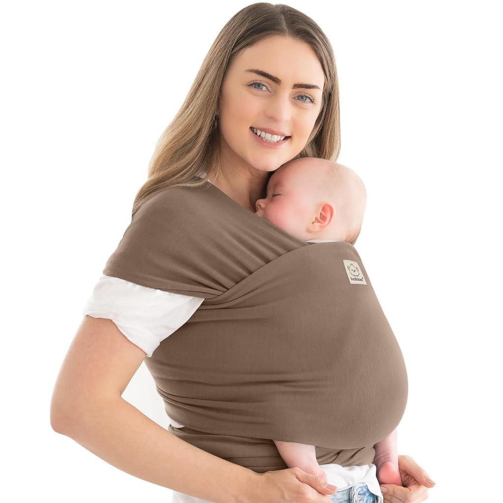 Baby Wrap Carrier, All in 1 Original Baby Carrier (Saddle Brown) | Newborn to Toddler Sling, Easy to Wear, Hands Free