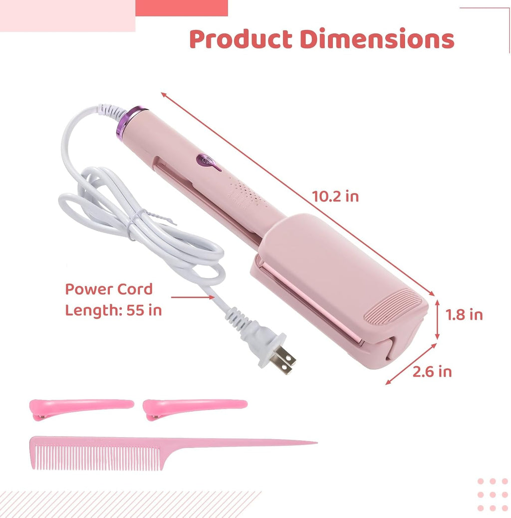 32 mm Hair Waver Curling Iron, Deep Wave Crimper with Ceramic Glaze Coating, 4 Temperature Settings, Even & Fast