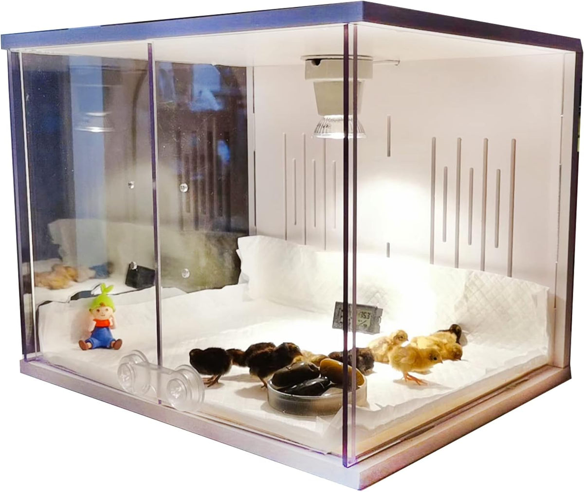 Chick Brooder Brooder Box for Chicks Incubator for Chicks Duckling/Parrot/Chicks Incubator with Heating,Warms up to