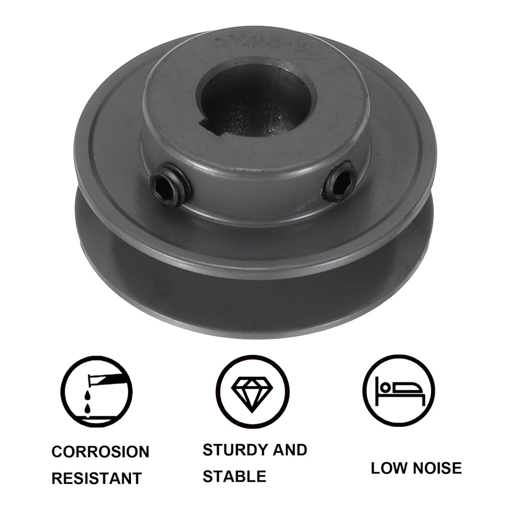 uxcell AK25-3/4 V-Belt Sheave 3/4" Bore, 2.5" OD, Single Groove Web Sheave