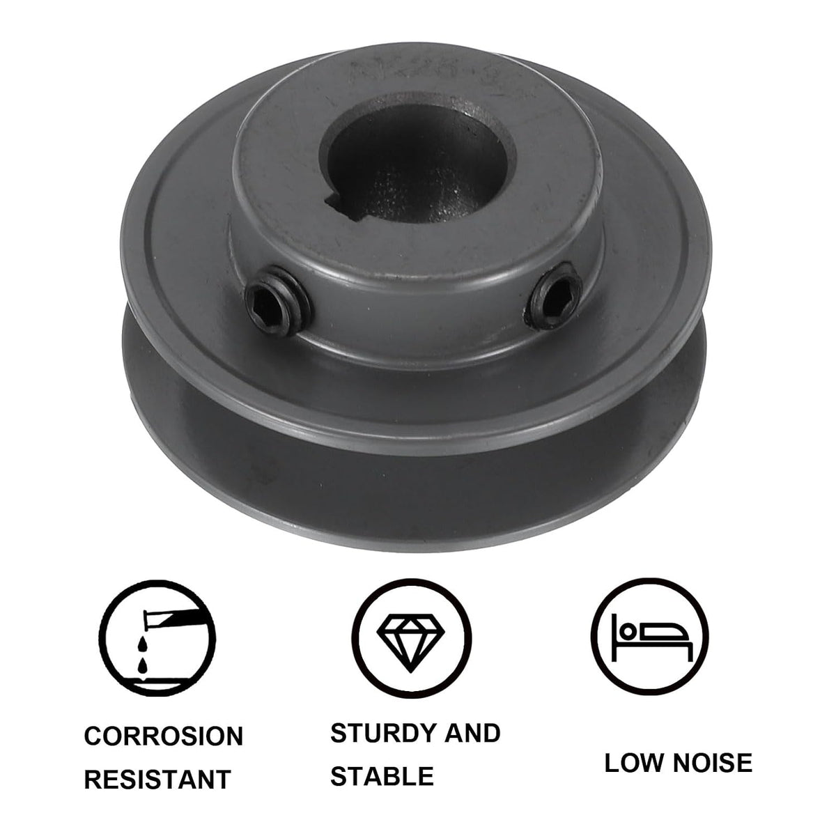 uxcell AK25-3/4 V-Belt Sheave 3/4" Bore, 2.5" OD, Single Groove Web Sheave