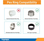 (Pack of 5) Topaipe 1 x 1 x 1 Inch PEX Poly Crimp Equal Tee