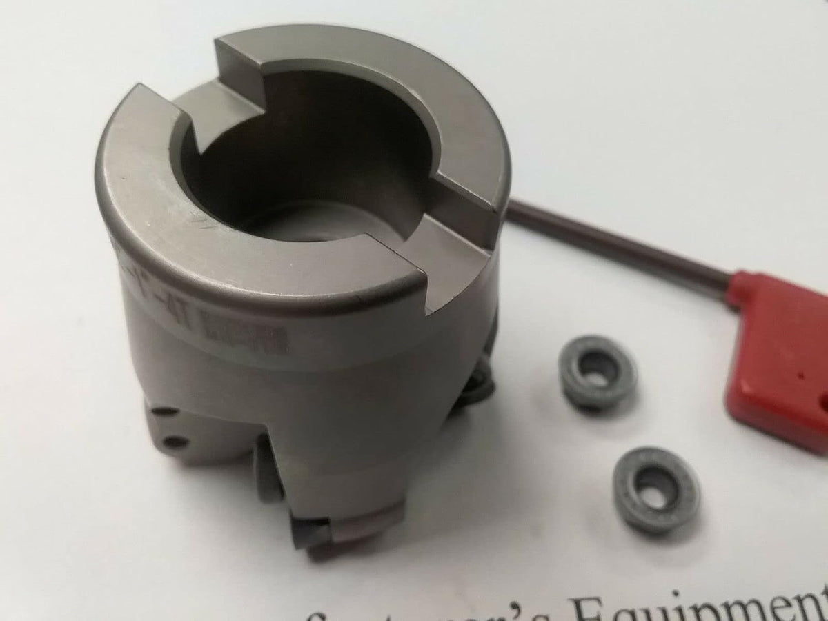 2" face mill R200, 4 Sandvik RCKT1204 Round inserts #506-R200-2