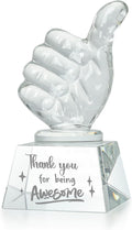 Employee Appreciation Gifts Crystal Awards with Thumbs Up, Thank You for Being Awesome Gifts for Staff, Coworkers