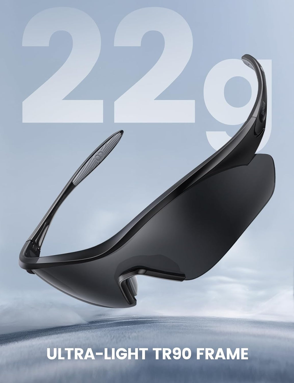 22g Polarized Sports Sunglasses - UV400 Protection Men Women Sun Glasses for Driving Running Cycling Baseball Golf