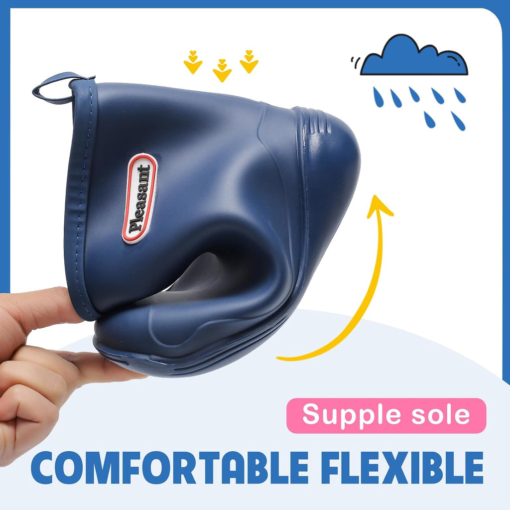 Toddler Rain Boots for Girls Boys , Waterproof Ankle Rubber Boots Kids