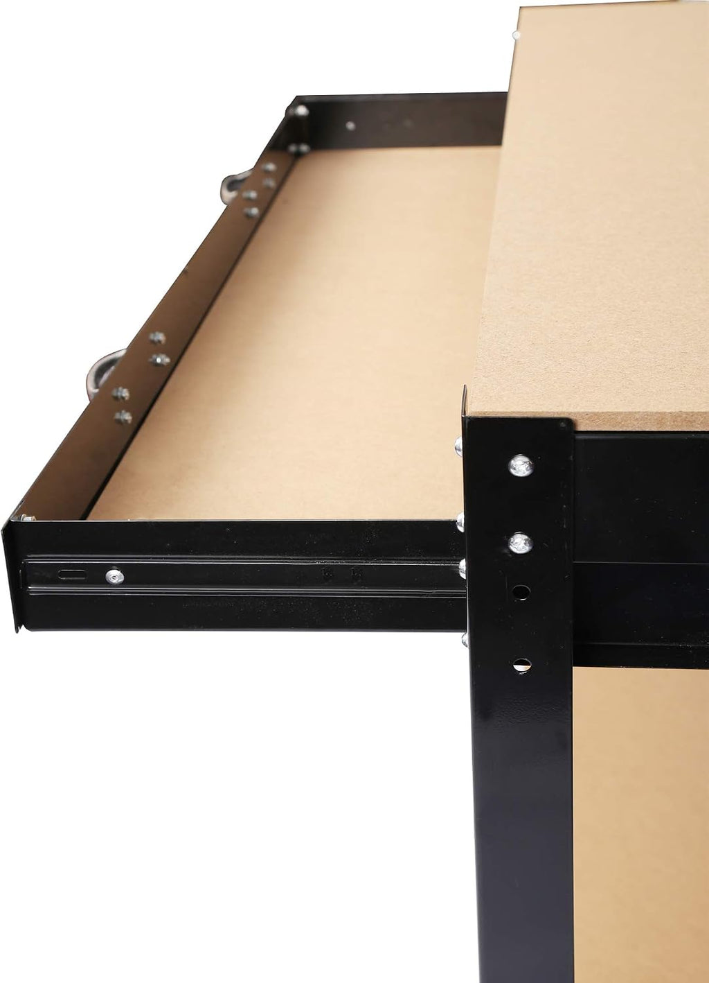 63" Steel Workbench Tool Storage - Heavy-Duty Workshop Table with Drawer, Peg Board - Durable, 300lbs Capacity