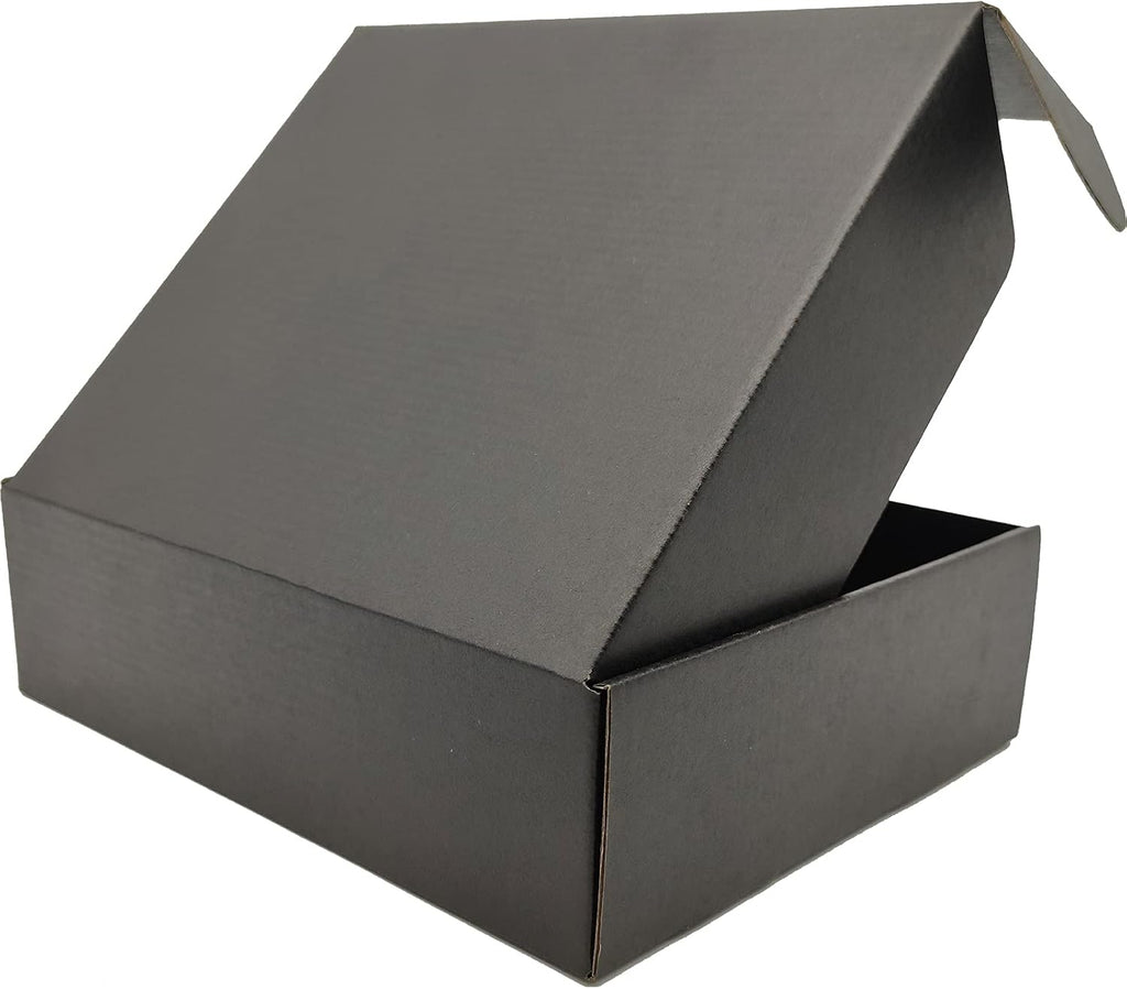 10x8x3 Shipping Boxes Black Mailer Corrugated Cardboard Box Set of 25