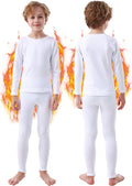 Thermal Underwear Set for Boys Long Johns Fleece Lined Set Kids Ultra Soft Base Layer Top Bottom Warm Set for Skiing
