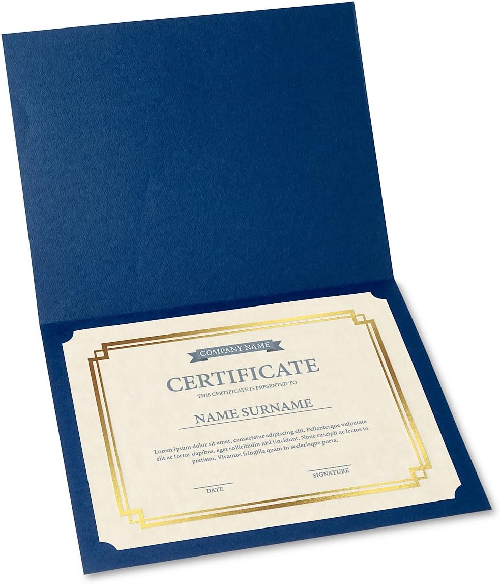 Gold Foil on Cream Certificate Paper - Pack of 25, 8-1/2" x 11" Parchment, Laser & Inkjet Printer Compatible