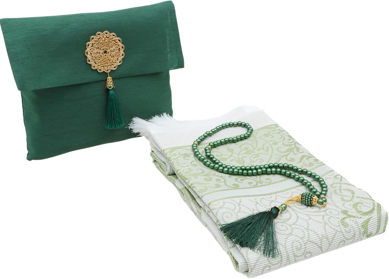 Muslim Prayer Rug with Tasbih and Portable Bag, Muslim Gift for Women Men, Mubarak Islamic Box, Soft Mat Islam Gifts