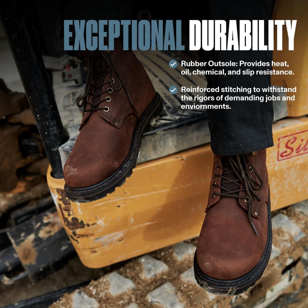 EVERBOOTS Tank S Steel Toe Work Boots for Men, EverFit Comfort Technology, Anti Slip Grip & Ultra Shock Absorption