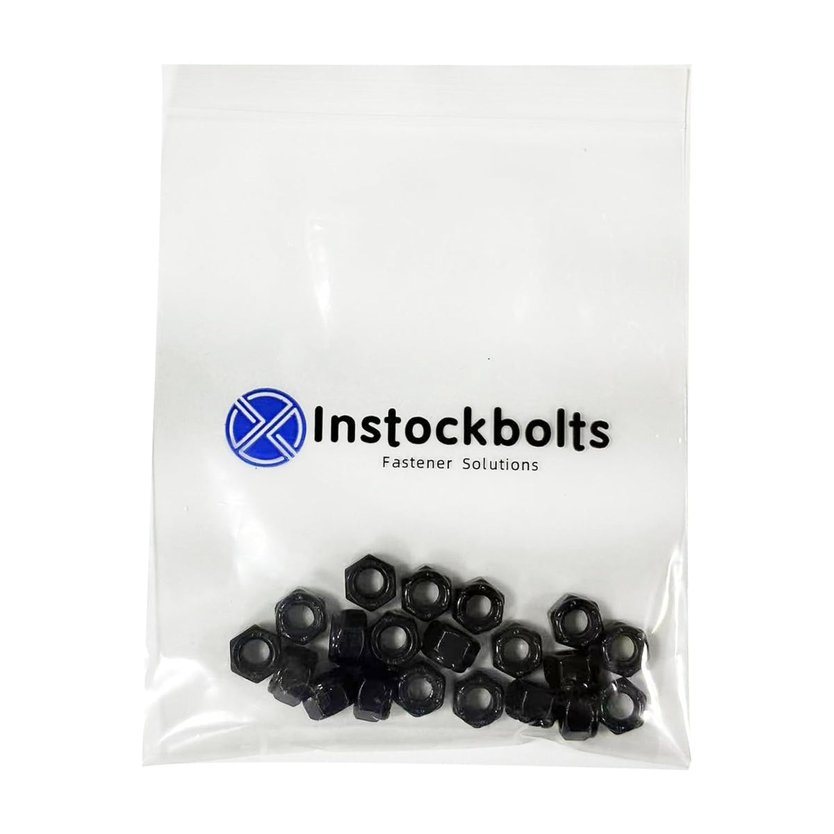 6-32 Black Nylon Insert Lock Nuts, Stainless Steel 304 (18-8) Black Coating Lock Nuts with Nylon Insert, 100pcs