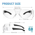 30 Pack Clear Safety Glasses | ANSI Z87.1 Scratch Resistant Eyewear