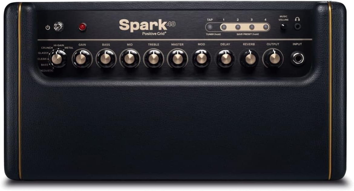 Spark 40-Watt Combo Practice Guitar Amplifier Electric Bass and Acoustic Guitar Amp with Spark Mobile App | 100k+