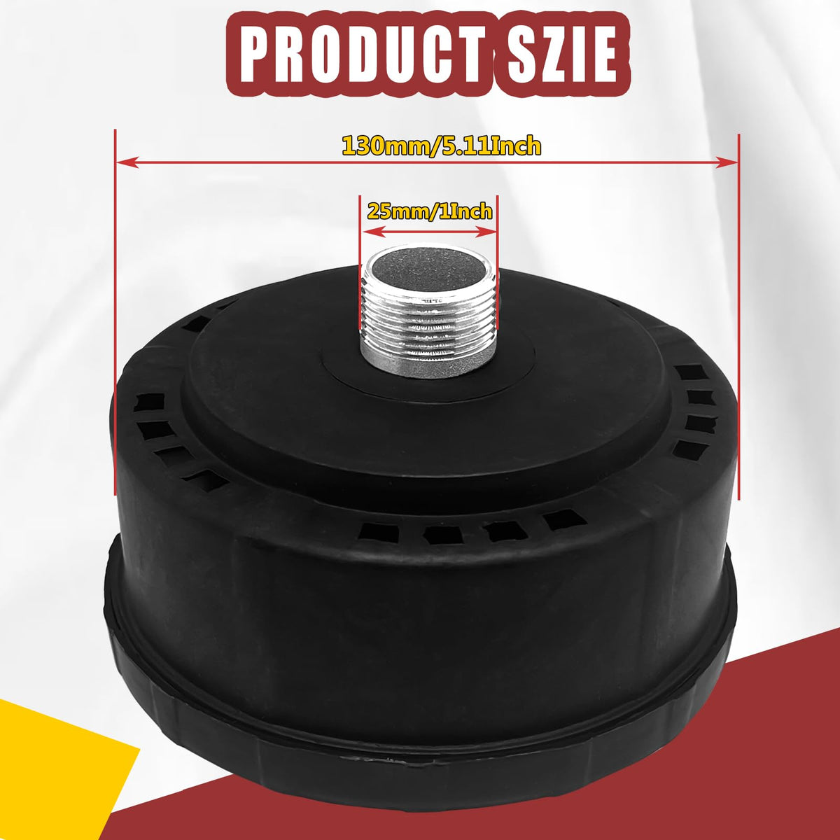 1pcs 25mm/1Inch Air Compressor Noise Reducer Silencer Filter,Plastic Shell Round Muffler Filter