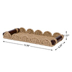 Bathroom Toilet Paper Tray Organizer, Scalloped Decorative Tray