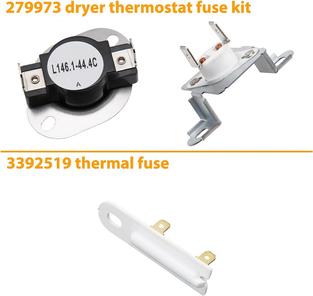 WED5100HW2 WED5100HC2 WED5100HC0 Dryer Heating Element Kit for Whirlpool