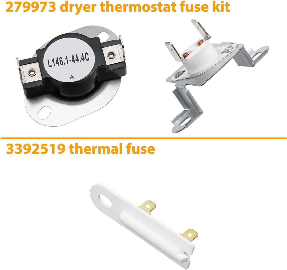 WED5100HW2 WED5100HC2 WED5100HC0 Dryer Heating Element Kit for Whirlpool