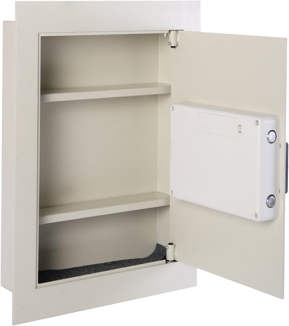 Digital Flat Recessed Wall Safe Security Lock Gun Cash Box