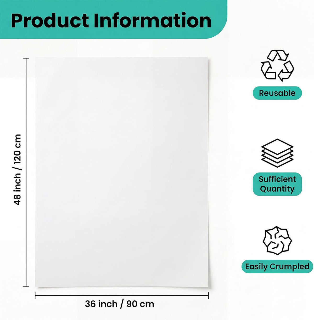 100pcs Large 48 x 36 Newsprint Packing Paper Sheet for Moving