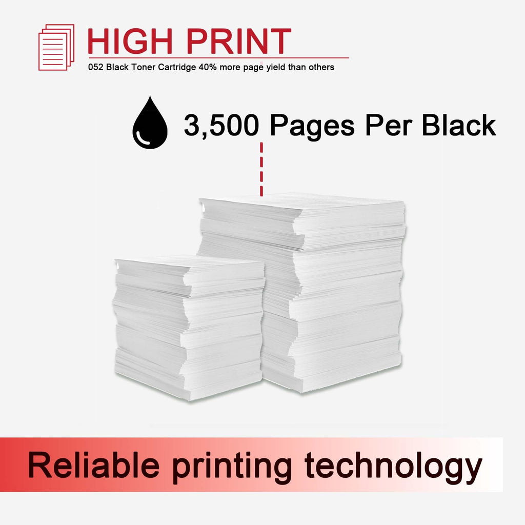 052 Black Toner Cartridge 2-Pack Replacement for Canon 052H CRG052