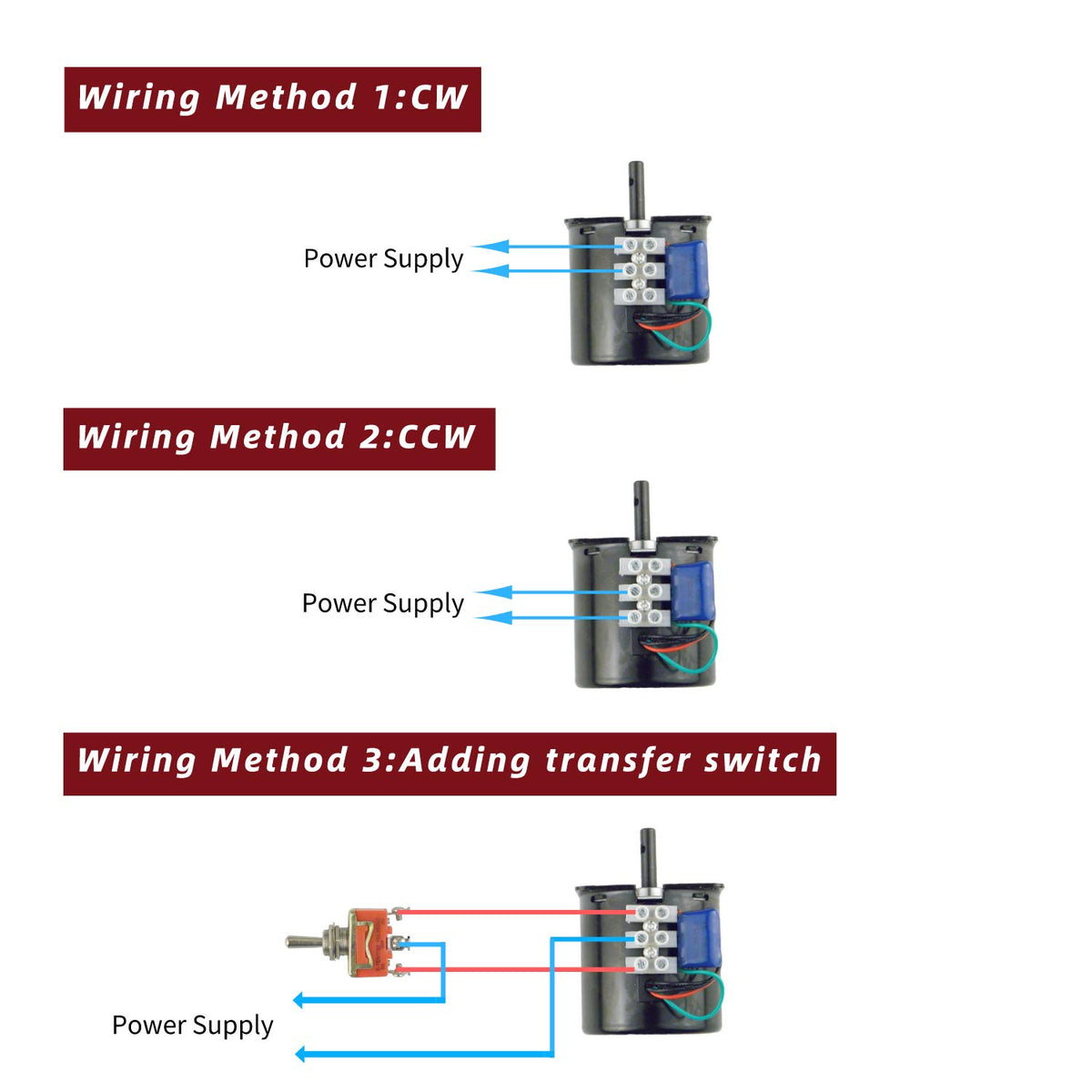 60KTYZ 110V 60-72RPM Permanent Magnet Synchronous Gear Motor with Fixed Bracket and Power Cord Switch Plug