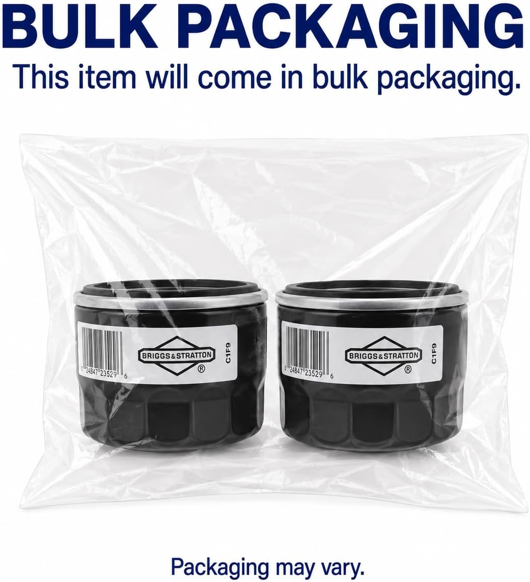 Briggs & Stratton 2 Pack Oil Filter, Genuine Replacement Part 492932, Compatible with Lawn Mower