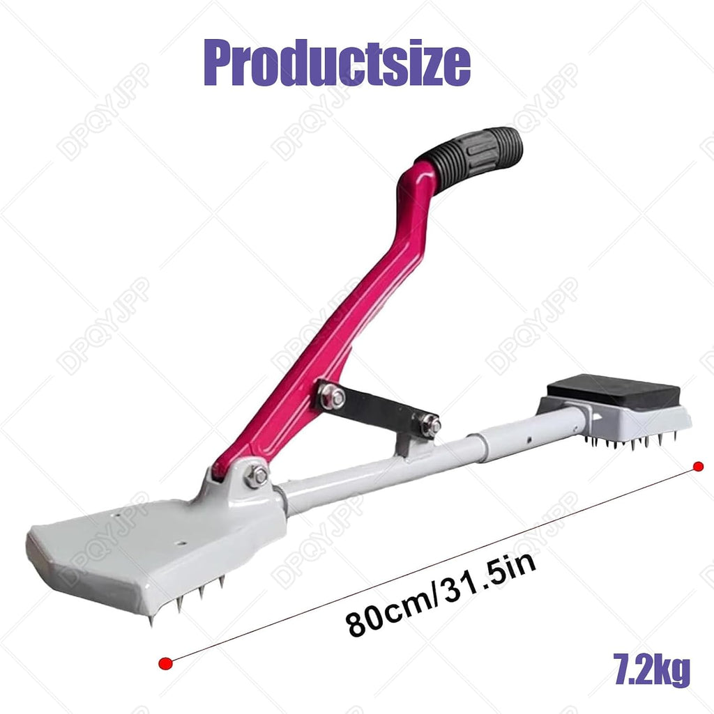 Kneeless Carpet Stretcher, Fit Laying Tool w/Soft Rubber Handle and Grippers, Knee Kicker Kit, DIY Use, Essential