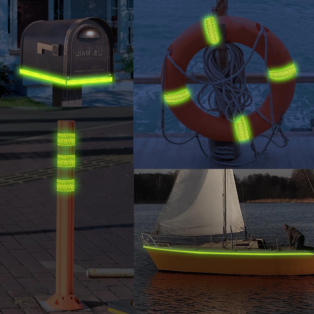 Reflective Tape 2" x40ft Fluorescent Green, DOT-C2 Waterproof Reflective Stickers & Reflector Tape with Strong