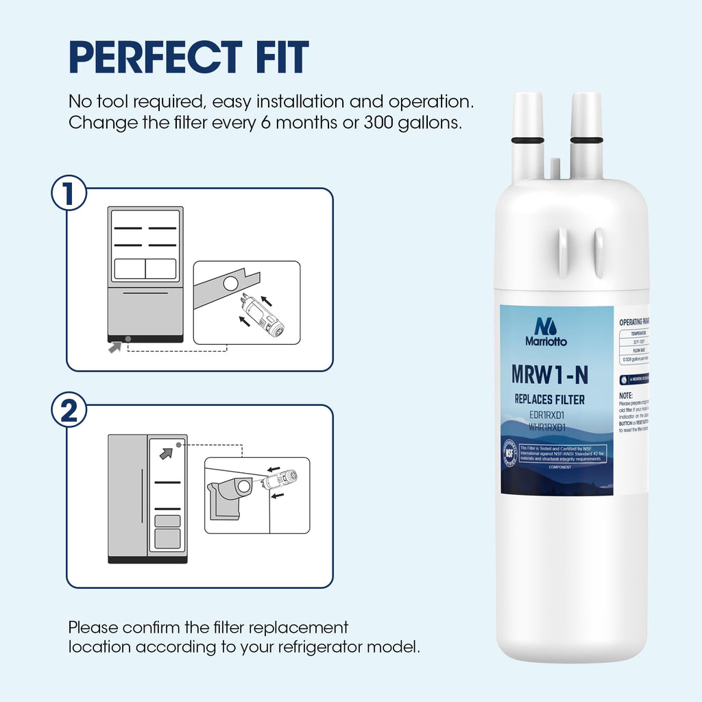 EDR1RXD1 Water Filter Compatible with Filter 1,3+3 Pack