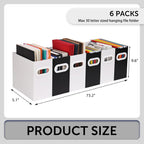 File Box for Hanging File Folders, Collapsible Cardboard Box