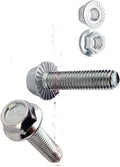 1/2-13 x 2-1/2 Grade 5 Serrated Hex Head Flange/Bolts/Cap Screws, Pack of 5