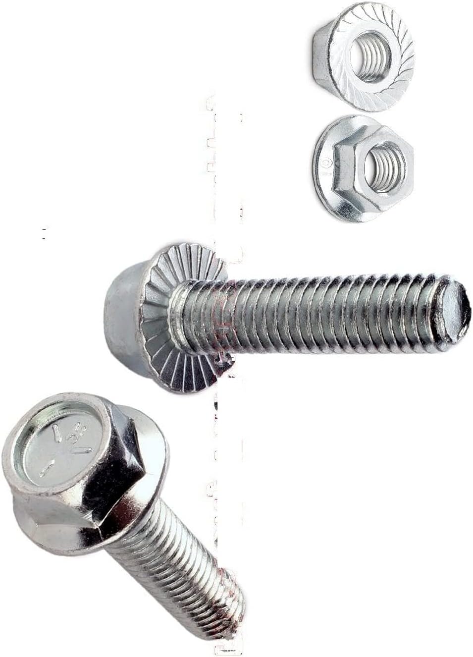 1/2-13 x 2-1/2 Grade 5 Serrated Hex Head Flange/Bolts/Cap Screws, Pack of 5