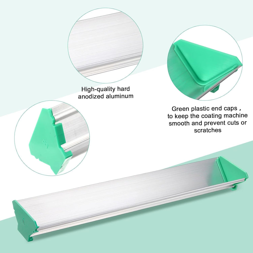 2 Pcs 16'' Dual Edge Aluminum Emulsion Scoop Coater 13.8" Screen Printing Squeegee Emulsion Scoop Art Squeegee for
