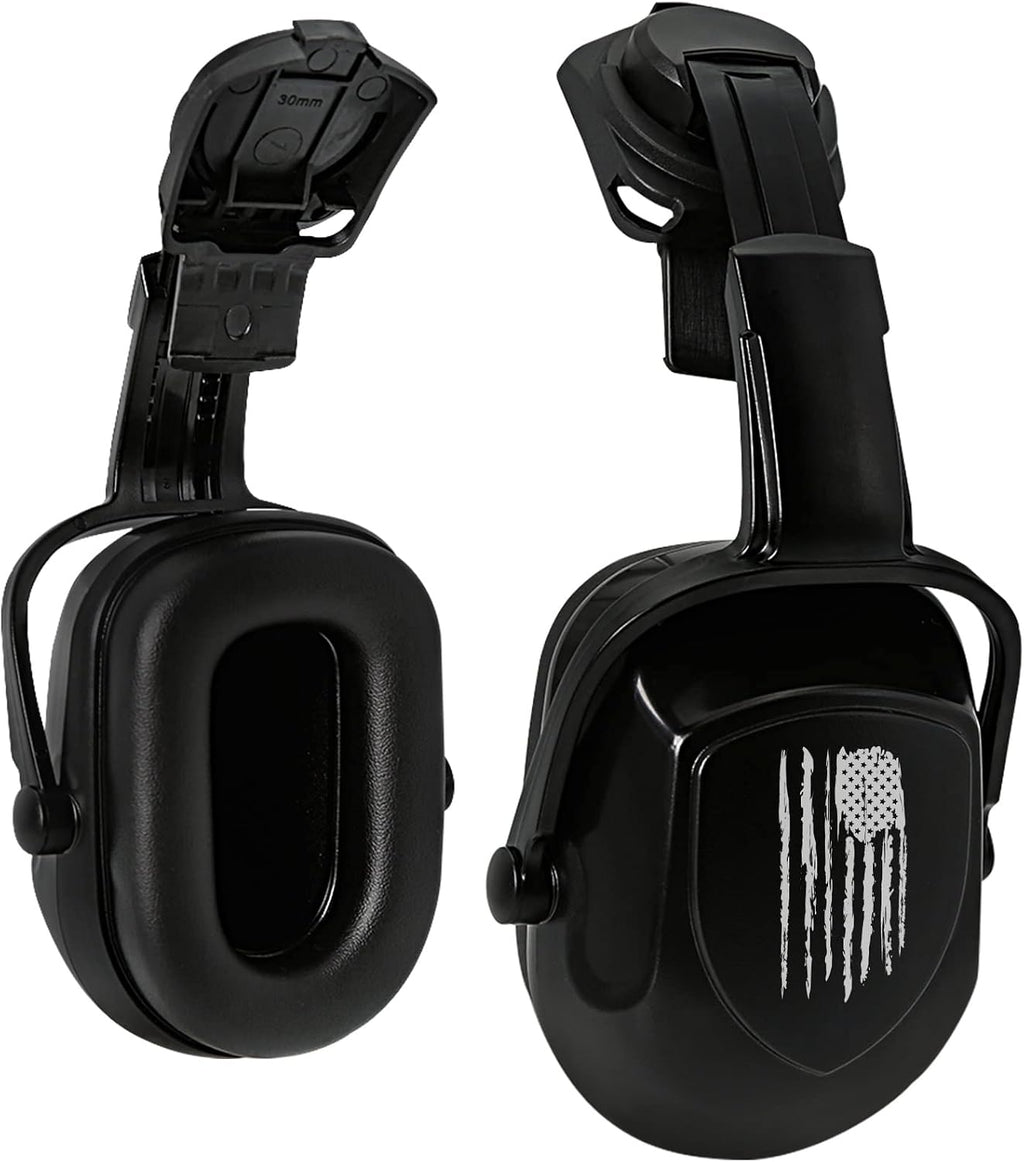 Hearing Protection Noise Cancelling Ear Muffs for Hard Hat | SNR 30dB,NRR 25dB Earmuffs Mount For Slotted Safety Work