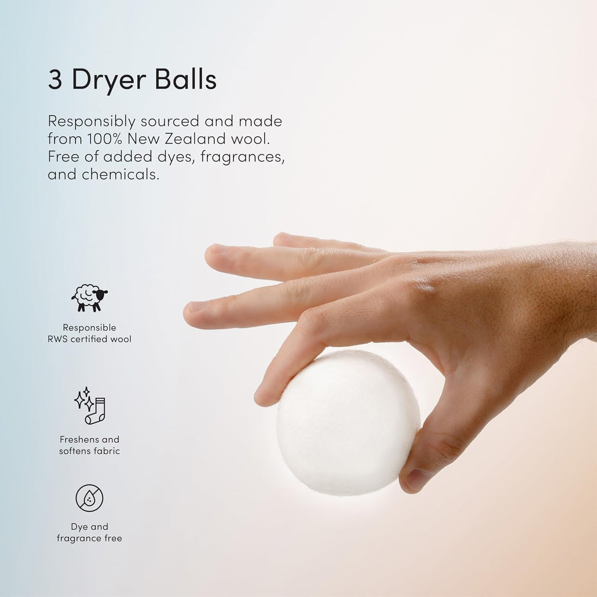 100% New Zealand Wool Dryer Balls | 3 Pack